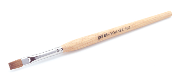 EzFlow Gel It Square Brush 907 - Pennello Piatto